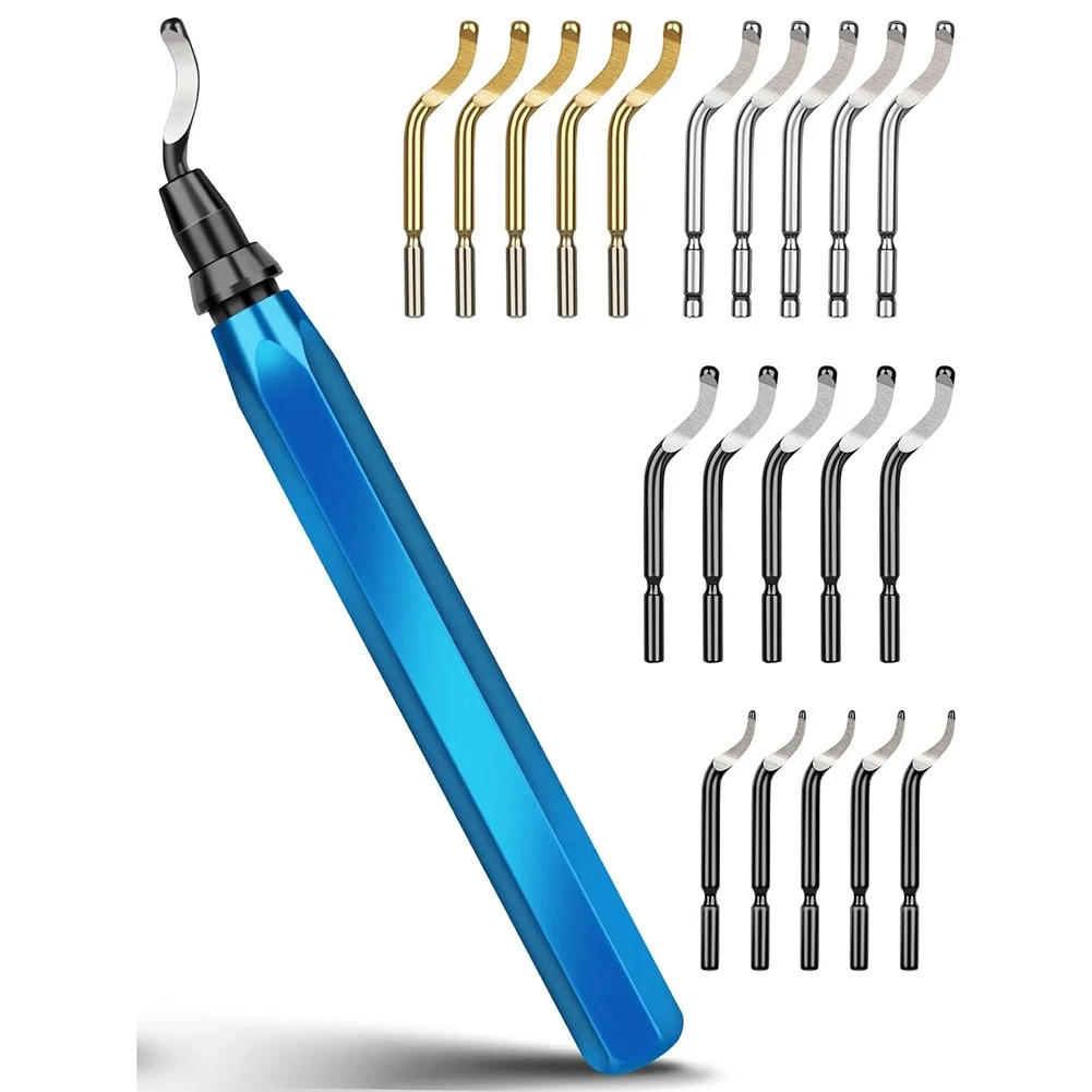 

Deburring Tool Manual Deburring with 21 Replacement Blades for 3D Printers, Plastic, Aluminum and Stainless Steel Resin