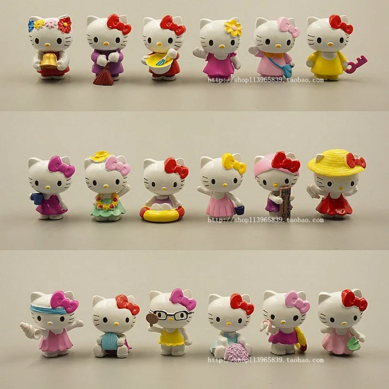 

Sanrio Genuine Hello Kitty Kawaii KT Cat Cute Anime Action Figure Doll Model Toys Collection Decoration Desktop Ornaments Gifts