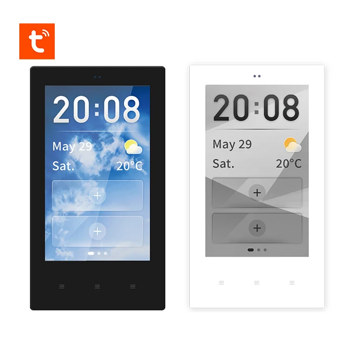 

Панель переключателя US Zigbee LCD 4 ''настенная, сенсорный экран для разных систем умного дома, управление Alexa