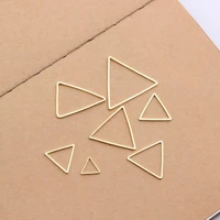 50pcslot copper kc gold color triangle jewelry accessories fashion charms geometry earrings pendants diy makingfinding