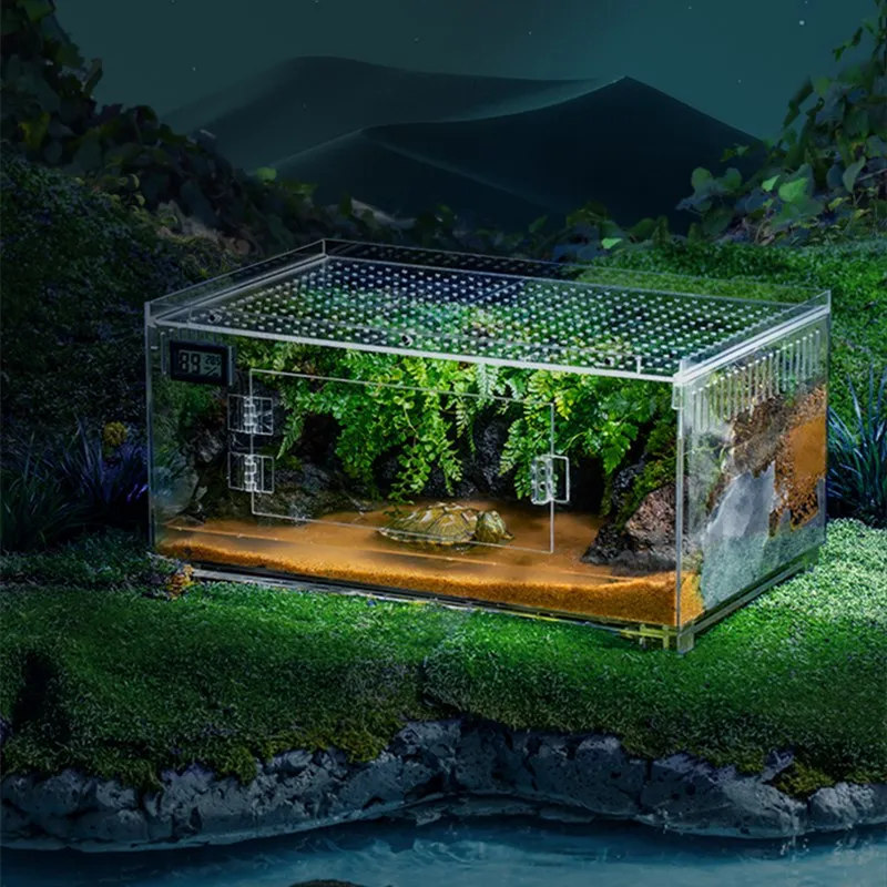 Terrario reptil акриловая клетка Террариум для рептилий тропический лес кормления
