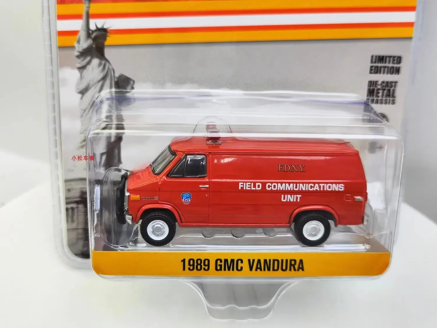 1:64 1989 GMC Vandura -FDNY Пожарная служба Нью-Йорка пожарная машина литой металлический