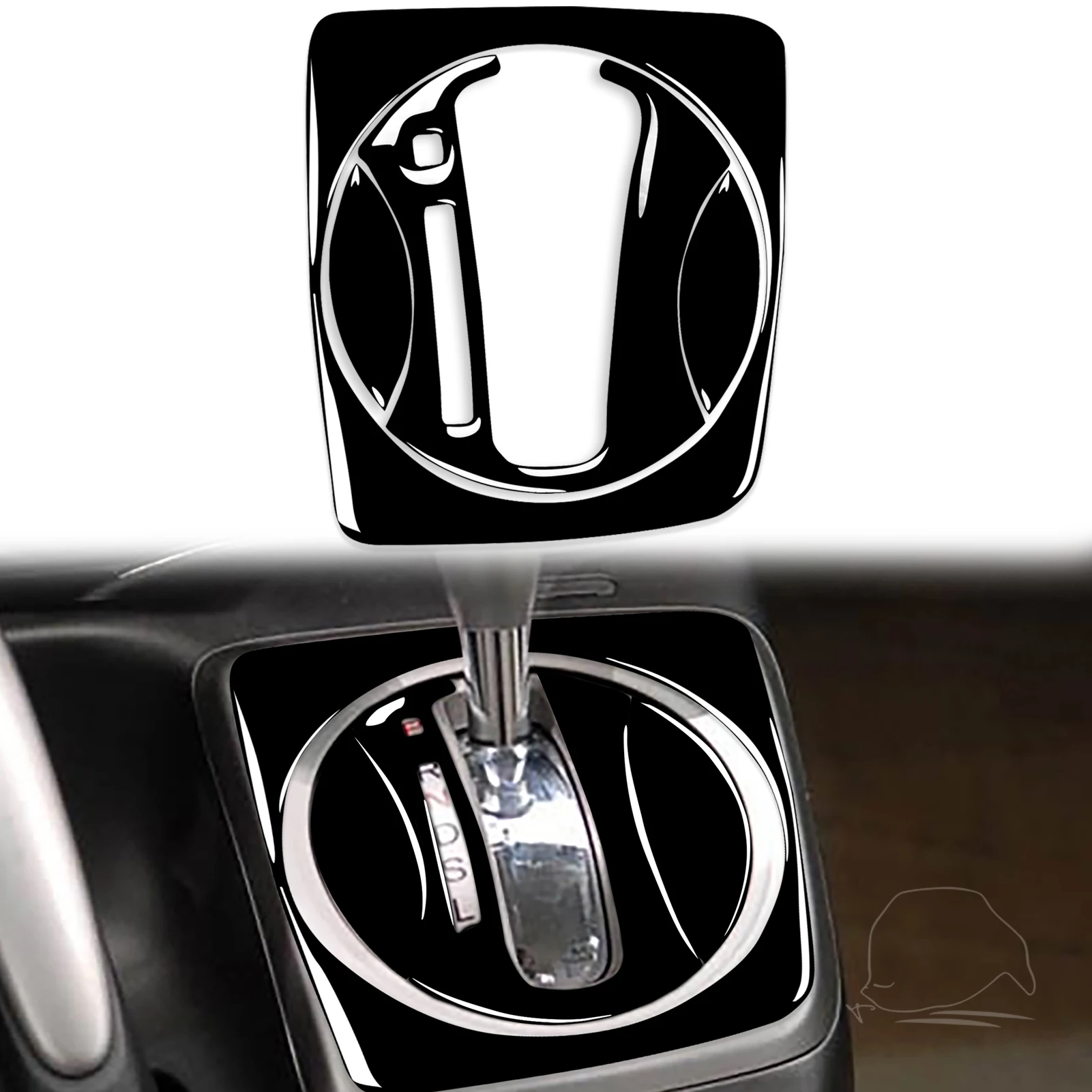 

Автомобильные аксессуары для Honda Civic 8 поколения 2006-2011, черная пластиковая интерьерная автоматическая панель переключения передач, набор отделочных наклеек