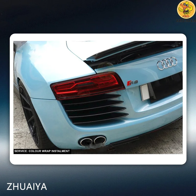 Супер Глянцевая металлическая синяя виниловая пленка ZHUAIYA для обмотки