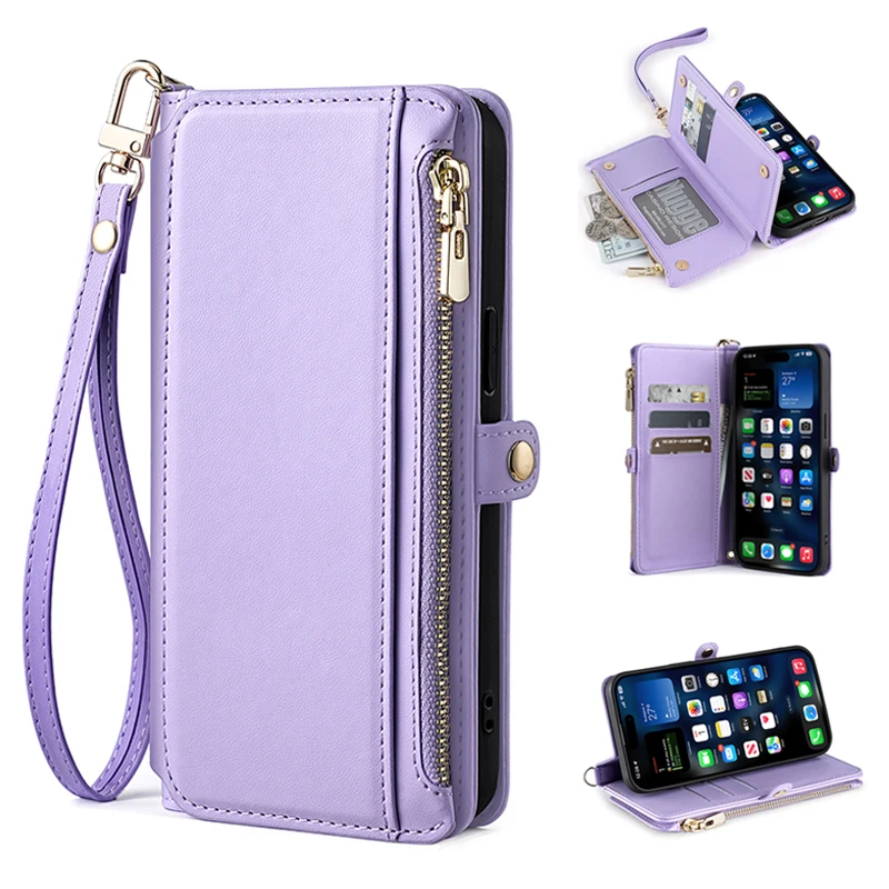 Кожаные чехлы-кошельки для OPPO Realme 1 2 3 5i 5S 6S 6i 7i 8S 8i Pro 4G 5G откидная крышка магнитная