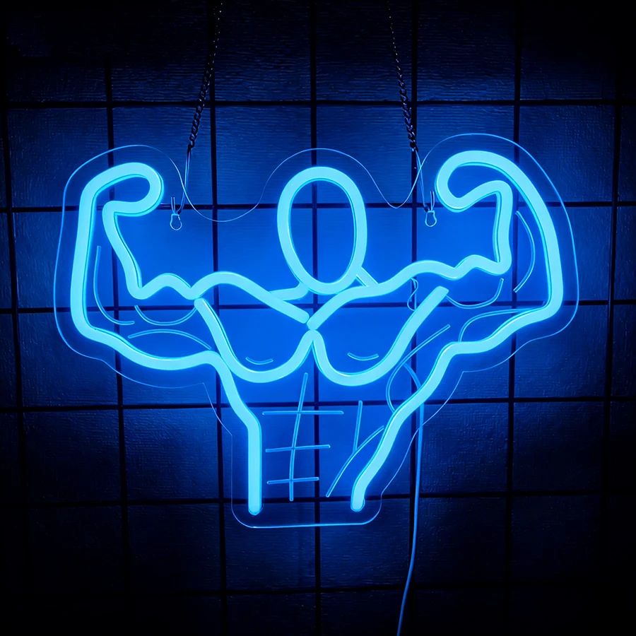 

Мужское тело Неоновая вывеска Бодибилдер Светодиодная вывеска Мышцы Мужчины Неоновые огни Тренажерный зал Body Light Up Знак ...