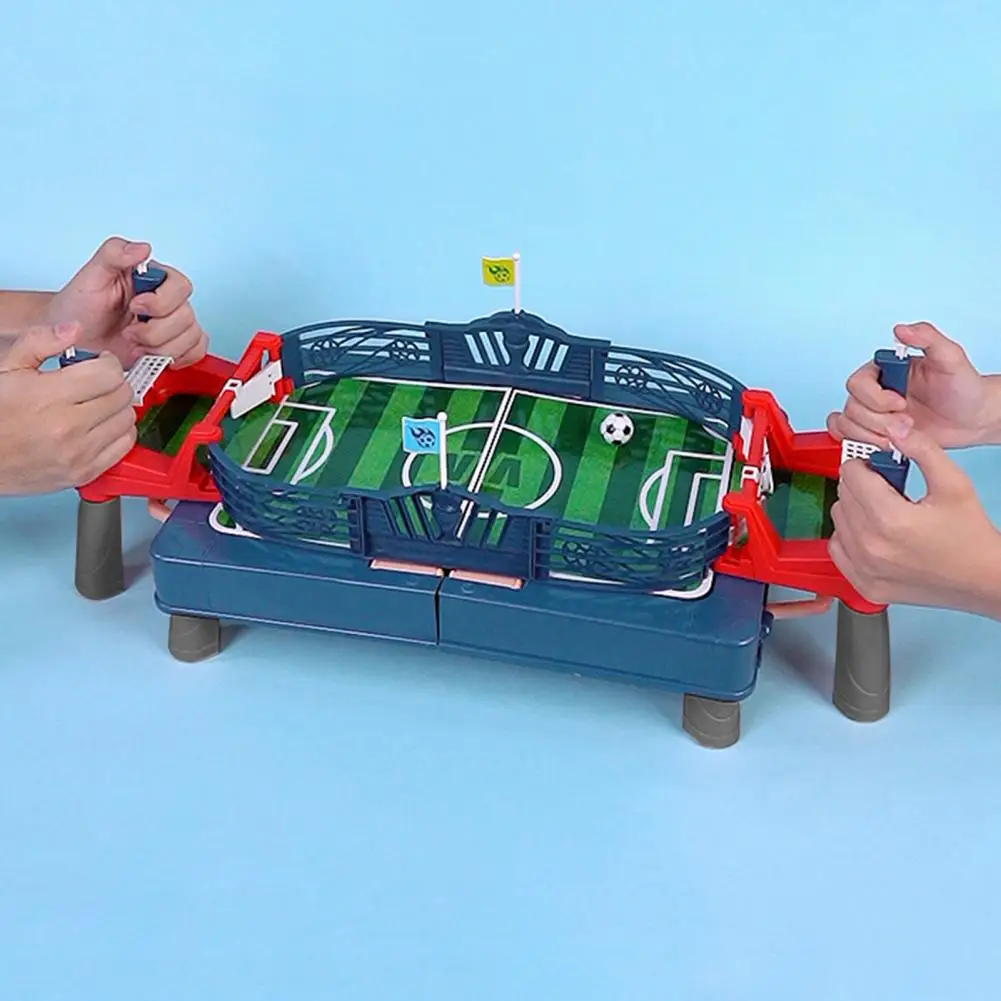 

Desktop Football Toy 1 Set Excellent Simulated Easy to Operate Tabletop Football Toy Party Double Competition Game Board Game
