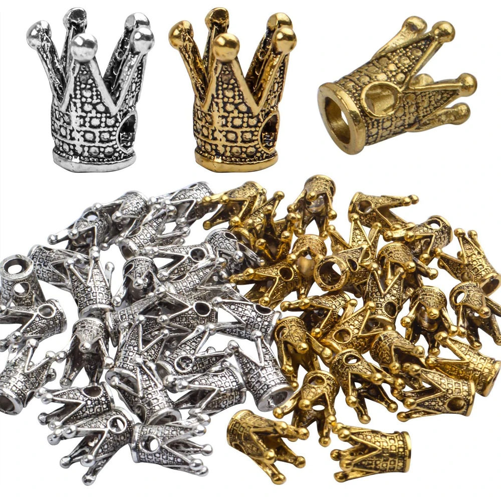 

50 шт. подвески в форме короны, свободные бусины, подвески, фоторазъем, подвески для рукоделия, изготовление ювелирных изделий своими руками