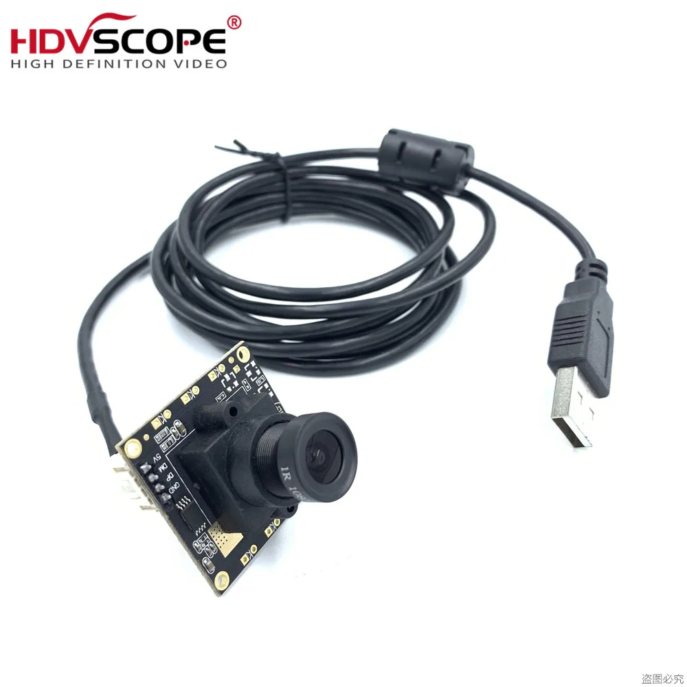 Фото USB-модуль камеры с суперподсветкой WDR, улучшенной технологией Low Light 2.0MP, HLC, BLC, разрешением 1920*1080, матрицей CMOS AR0230, USB 2.0, высоким разрешением и объективом 3.6 мм №1
