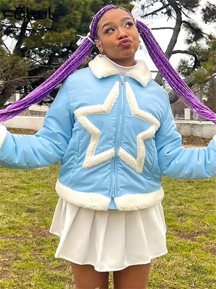 Пуховик женский с вышивкой и длинным рукавом, на молнии