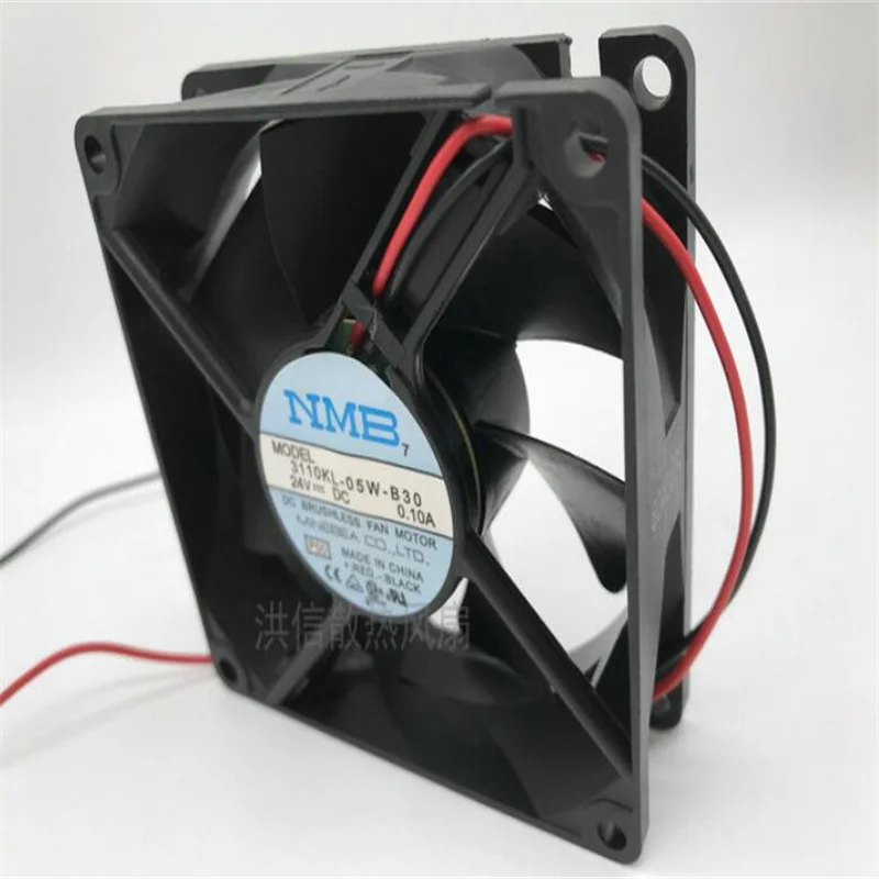 original nmb 8025 3110kl-05w-b30 dc24v 0.10a 8cm two-wire inverter cooling fan