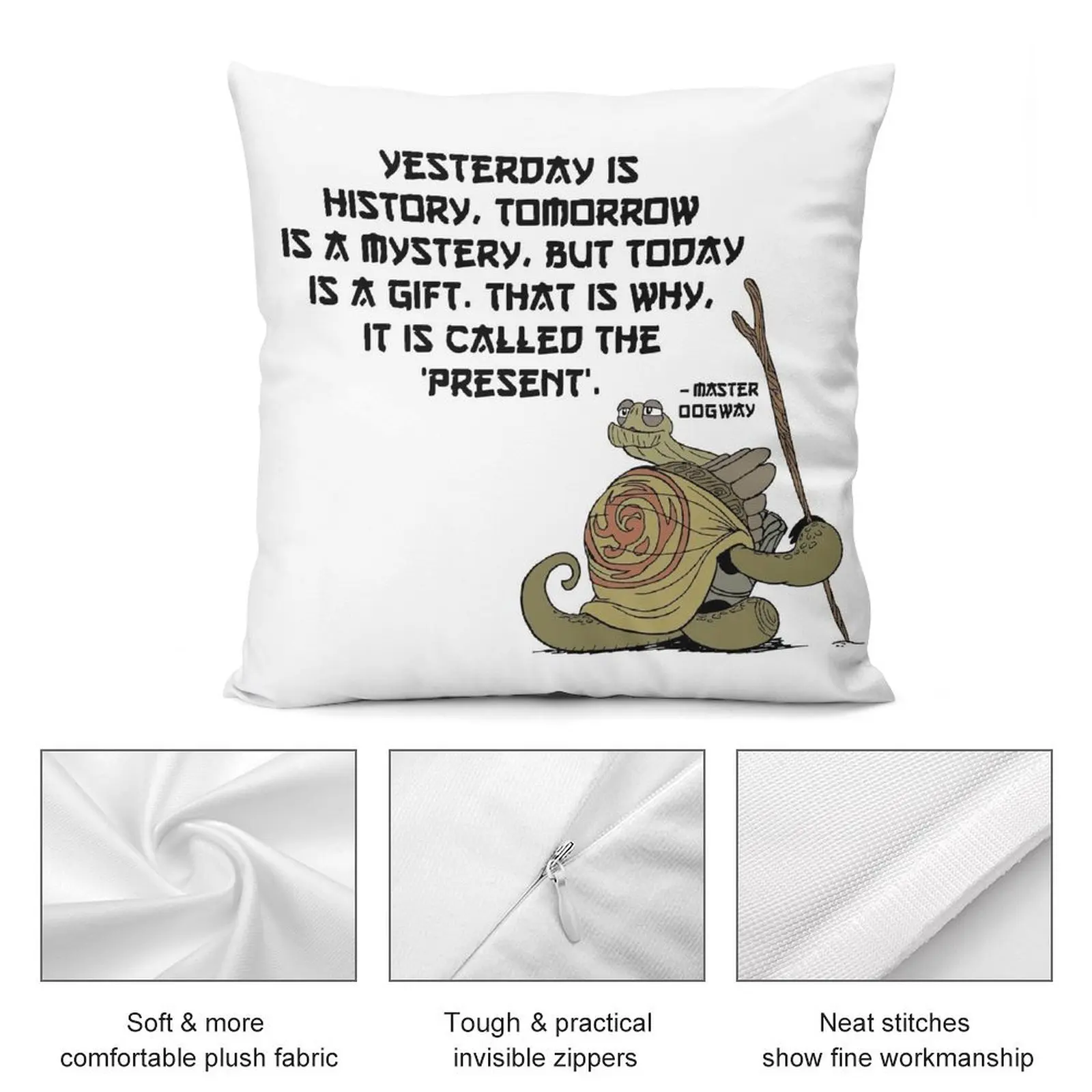 Наволочка с цитатой Master Oogway Fujian