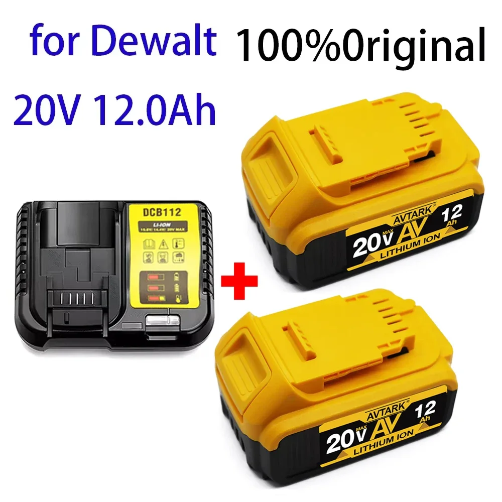 Оригинальный сменный литиевый аккумулятор DCB200 20 В 12000 мАч для Dewalt 18 DCB184 DCB182 DCB180