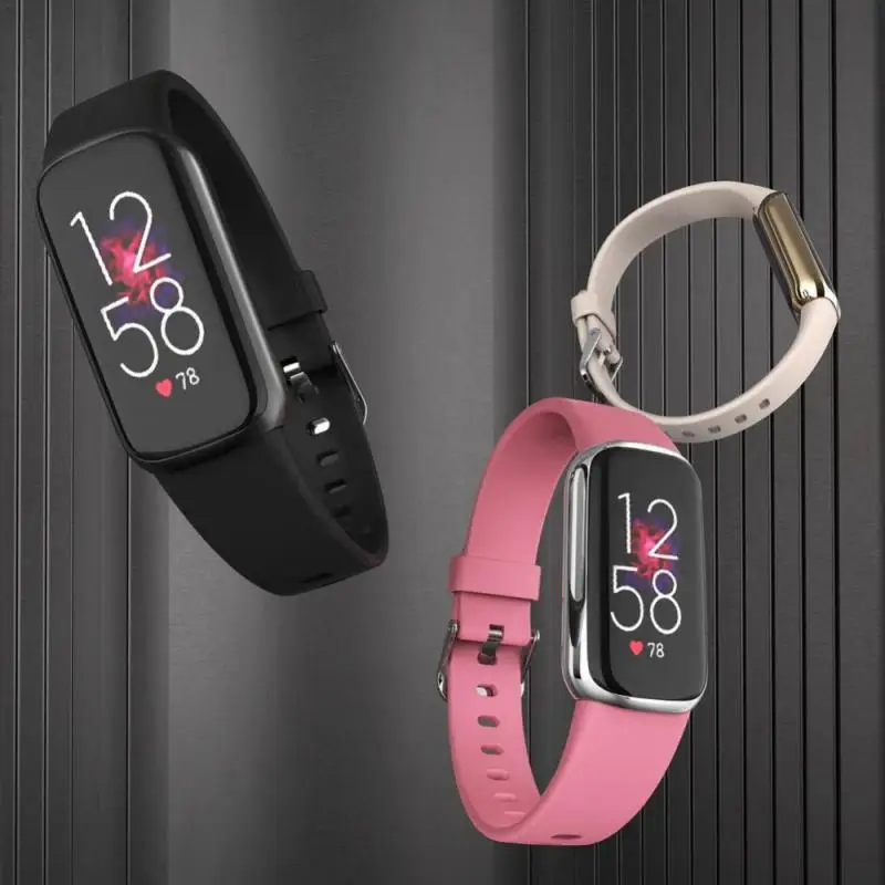 

Silicone Watch Strap Fashion Soft Watchband Multicolor For Fitbit Luxe Replacement Strap