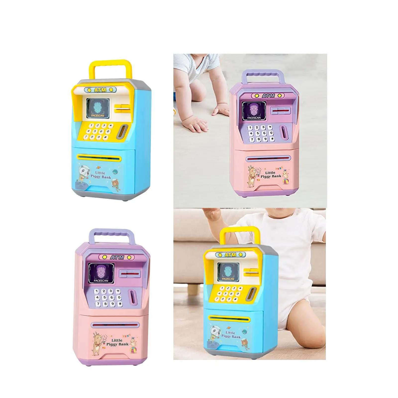 Электронная копилка для банкомата с отпечатками пальцев детская паролем машина