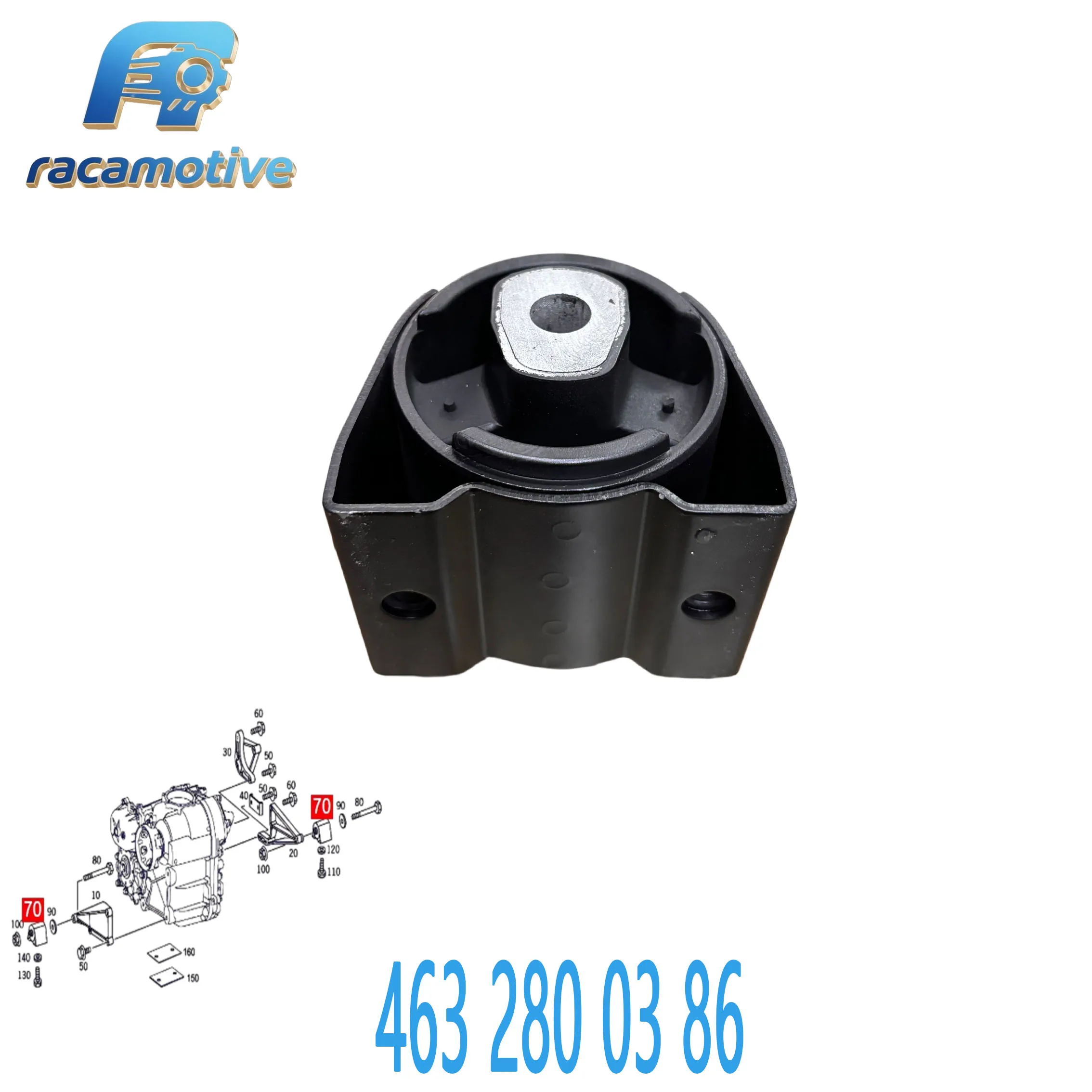 Фото 4632800186 4632800286 4632800386 Подходит для Mercedes-Benz W463 W461 G36 AMG W463 W465, резиновая опора двигателя. №1