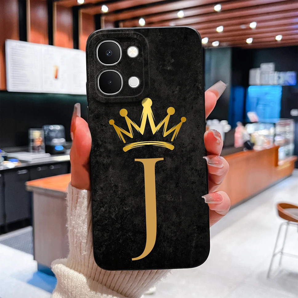 Чехол для телефона Vivo iQOO Z11X Z10X Luruxy с буквами от A до Z, гладкий защитный чехол для Vivo iQOOZ11X Z10X 5G, защита от падения, чехол-капа (art.: 3920db28dcefa) - 3920db28dcefa