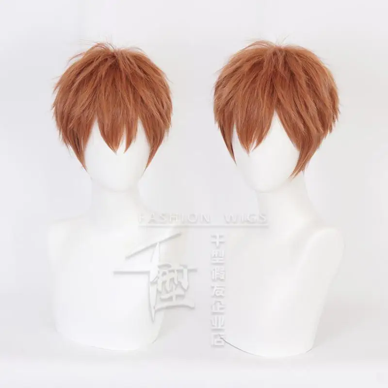

Anime Hypnosis Mic Busujima Mason Rio Cosplay Wig Brownish Red Short Hair Heat Resistant Synthetic Halloween Party Accessories