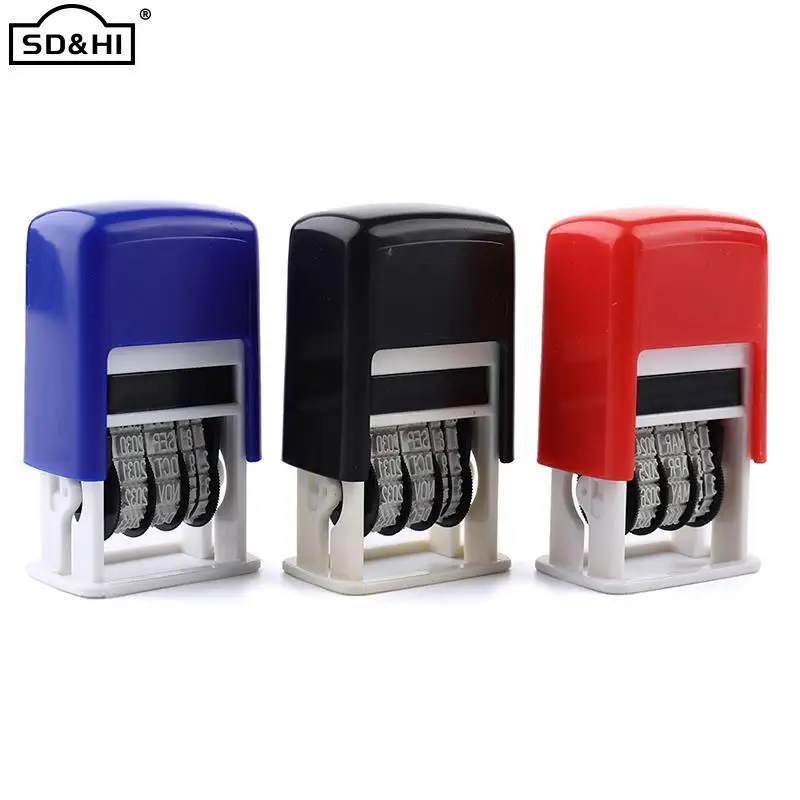 

Planner Date Stamp DIY Handle Account Date Stamps Stamping Mud Set Mini Self-Inking Stamps For Office Supplies Emboss