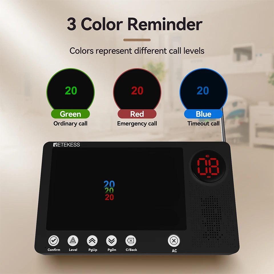 Пейджер Retekess для сиделки аварийная система SOS медицинская оповещения TH108