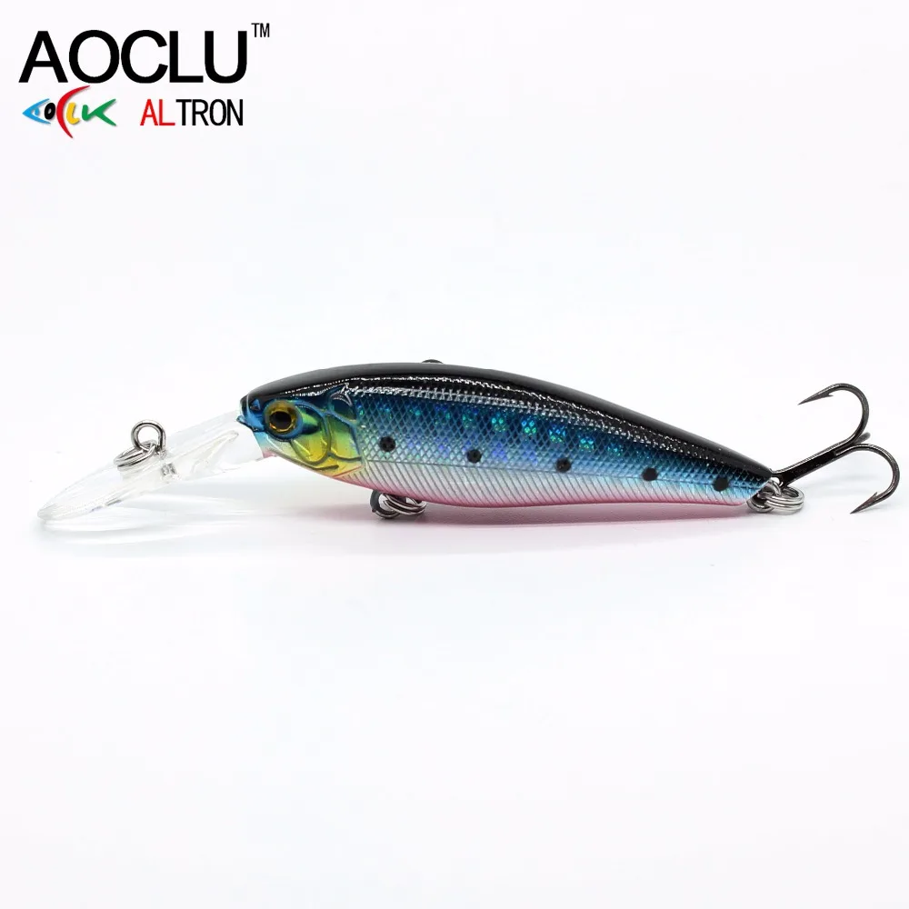 

AOCLU NEW LURE wobblers 58mm 5.6g Hard Bait Minnow Crank fishing lure saltwater Bass Fresh VMC hooks 6 colors tackle