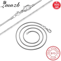 lmnzb long 16 38inch 100 authentic tibetan silver s925 chokers necklaces 1mm snake chains necklace for women lx01