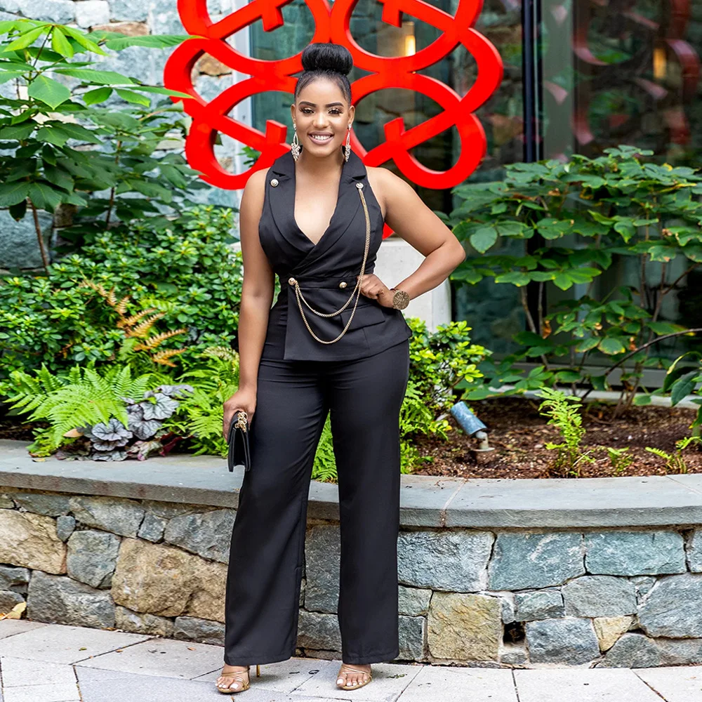 Женский Облегающий комбинезон с отложным воротником соблазнительный однотонный