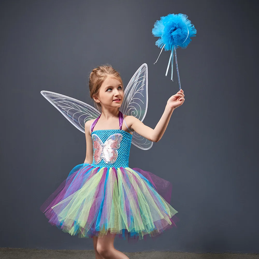 

Butterfly Fairy Dress Up Children Tutu Dresses for Festival Party Costumes Fairy Princess Cosplay Dress Set Girl Princess Dress