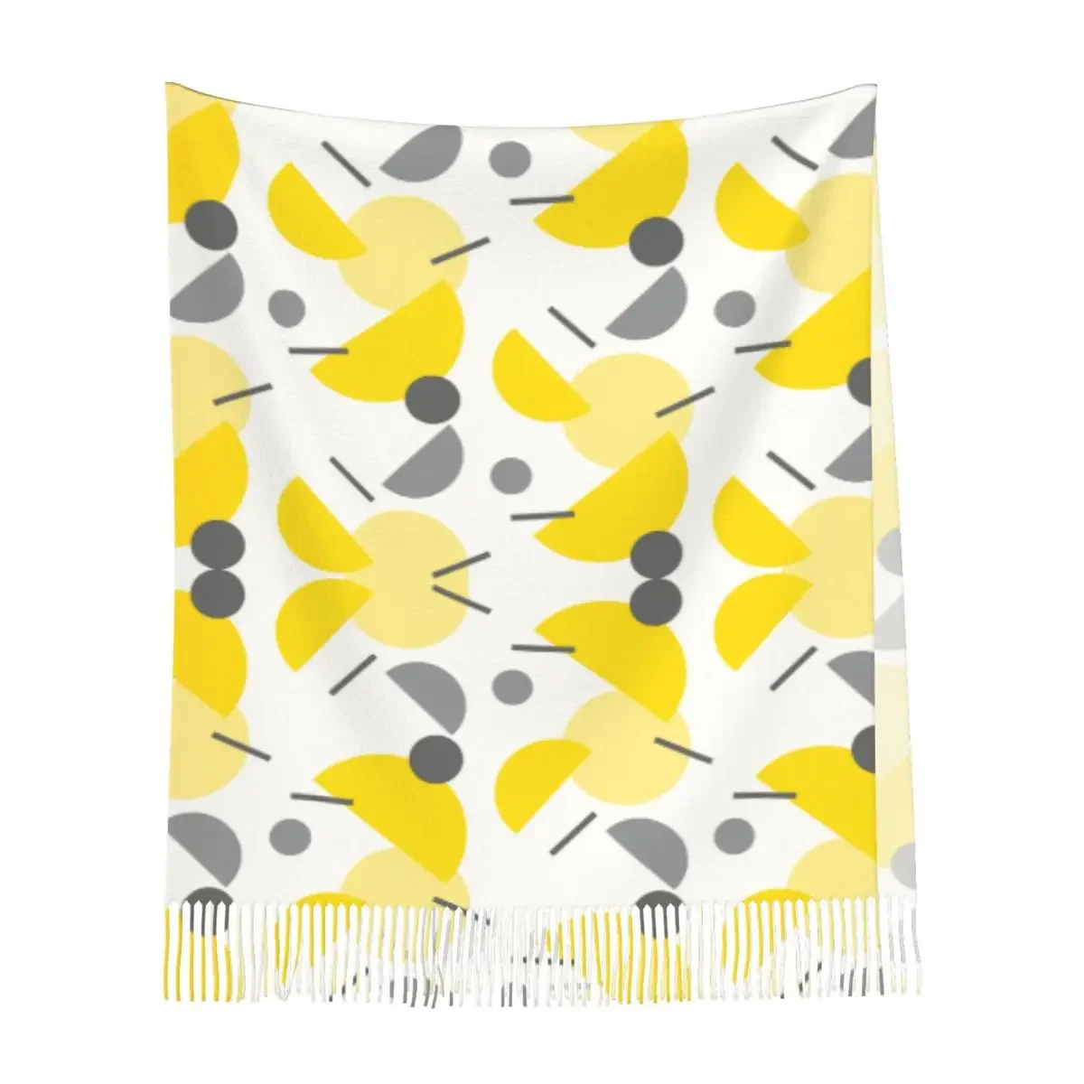 Индивидуальный Печатный теплый тон длинный ворс бахрома мужской шарф для женщин