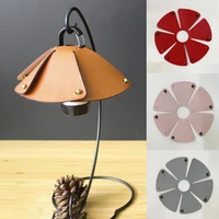 vintage lampshade led spotlight protective case warm atmosphere decorative light dustproof pu leather camping m4 lampshade cover