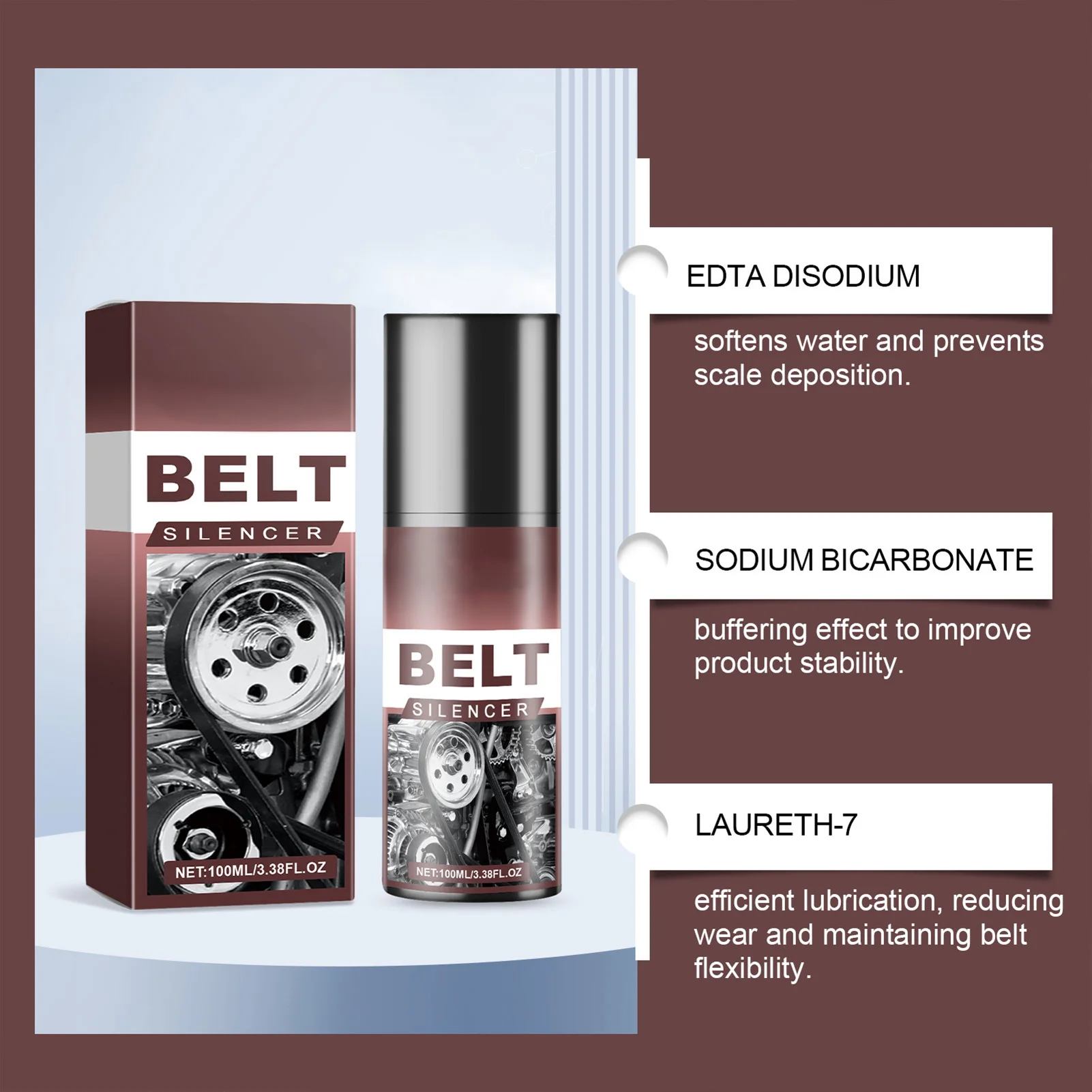 Кондиционер для автомобильного ремня двигателя снижение звука защитная смазка