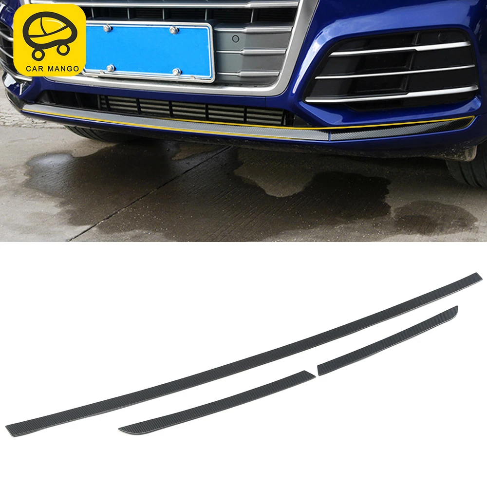 

CARMANGO для Audi Q5 FY 2017-2023 автомобильные аксессуары передний и задний бампер противоскользящая защита молдинговая крышка рамка наклейка Внешнее украшение