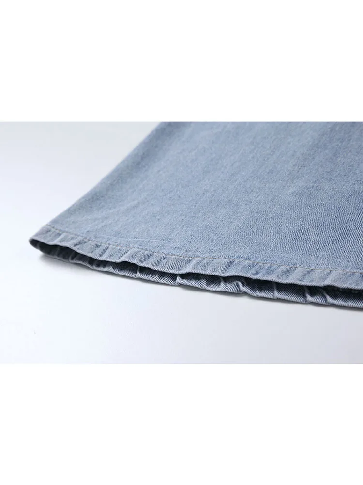 Женская моющаяся длинная юбка с высокой талией модная в уличном стиле подходящая