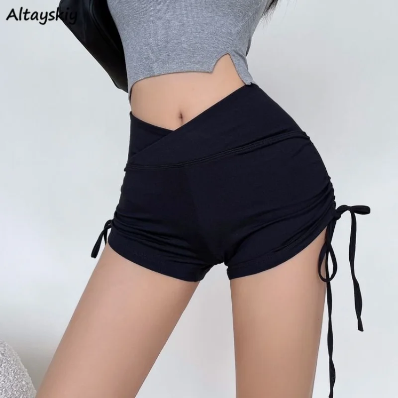 

Спортивные шорты женские сексуальные шикарные модные тонкие обтягивающие брюки Джоггеры в европейском стиле уличная одежда повседневные бандажные дышащие