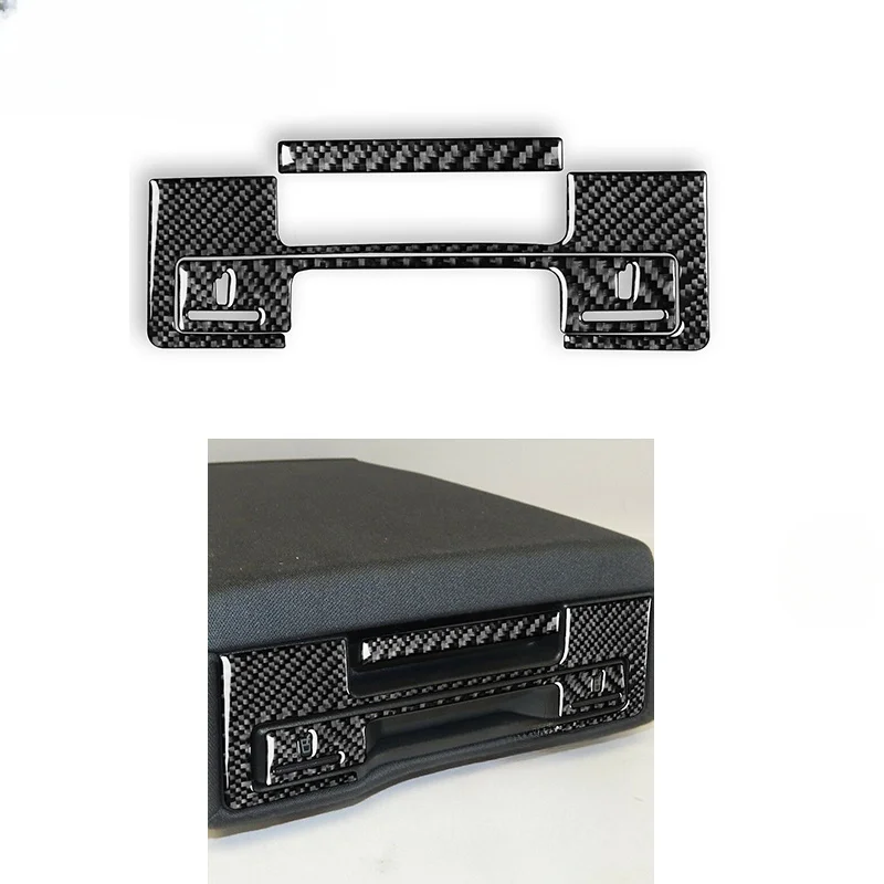 

Для Audi A4 S4 B7 2005 2006 2007 2008 Автомобильный задний центральный подлокотник подстаканник панель декоративная крышка наклейка из углеродного волокна аксессуары