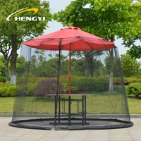 300x230cm umbrella cover mosquito netting screen for patio table umbrella garden deck furniture zippered mesh enclosure cover