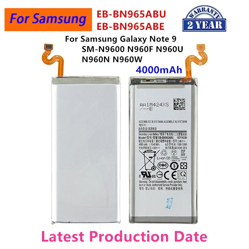 Фото Новая аккумуляторная батарея EB-BN965ABU EB-BN965ABE 4000 мАч для Samsung Note9 Note 9 SM-N9600 N960F N960U/N960N N960W (комплект) №5