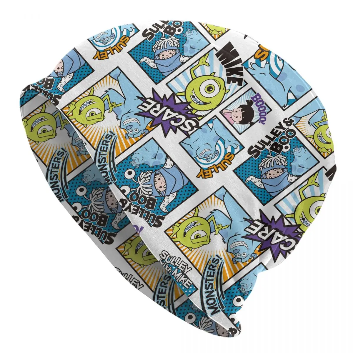 

Monster Cartoon Bonnet Hat Knit Hat Goth Street Anime Plaid Movie Skullies Beanies Hats Men's Women's Spring Dual-use Cap
