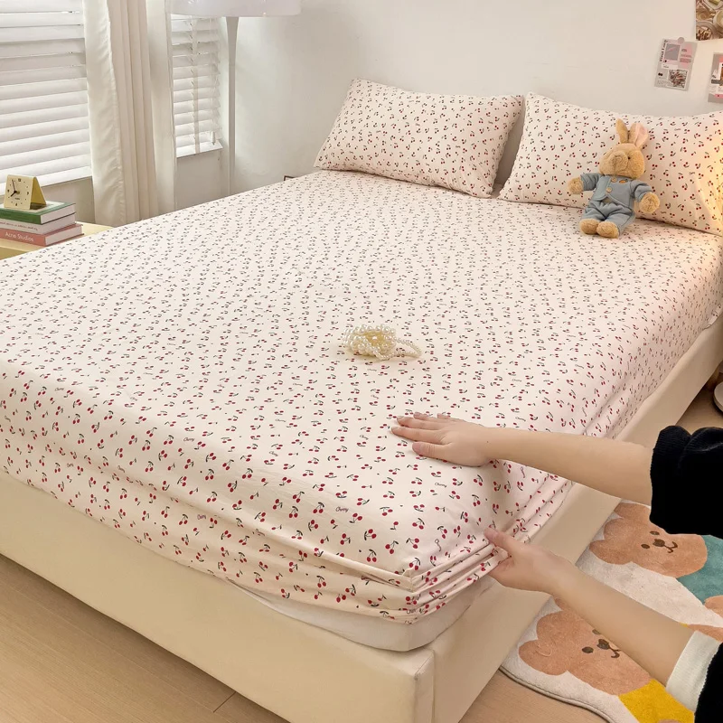 

Мягкая простыня с наволочкой, простой стиль, постельное белье, эластичное постельное белье, односпальное/двуспальное постельное белье для дома, roupa de cama