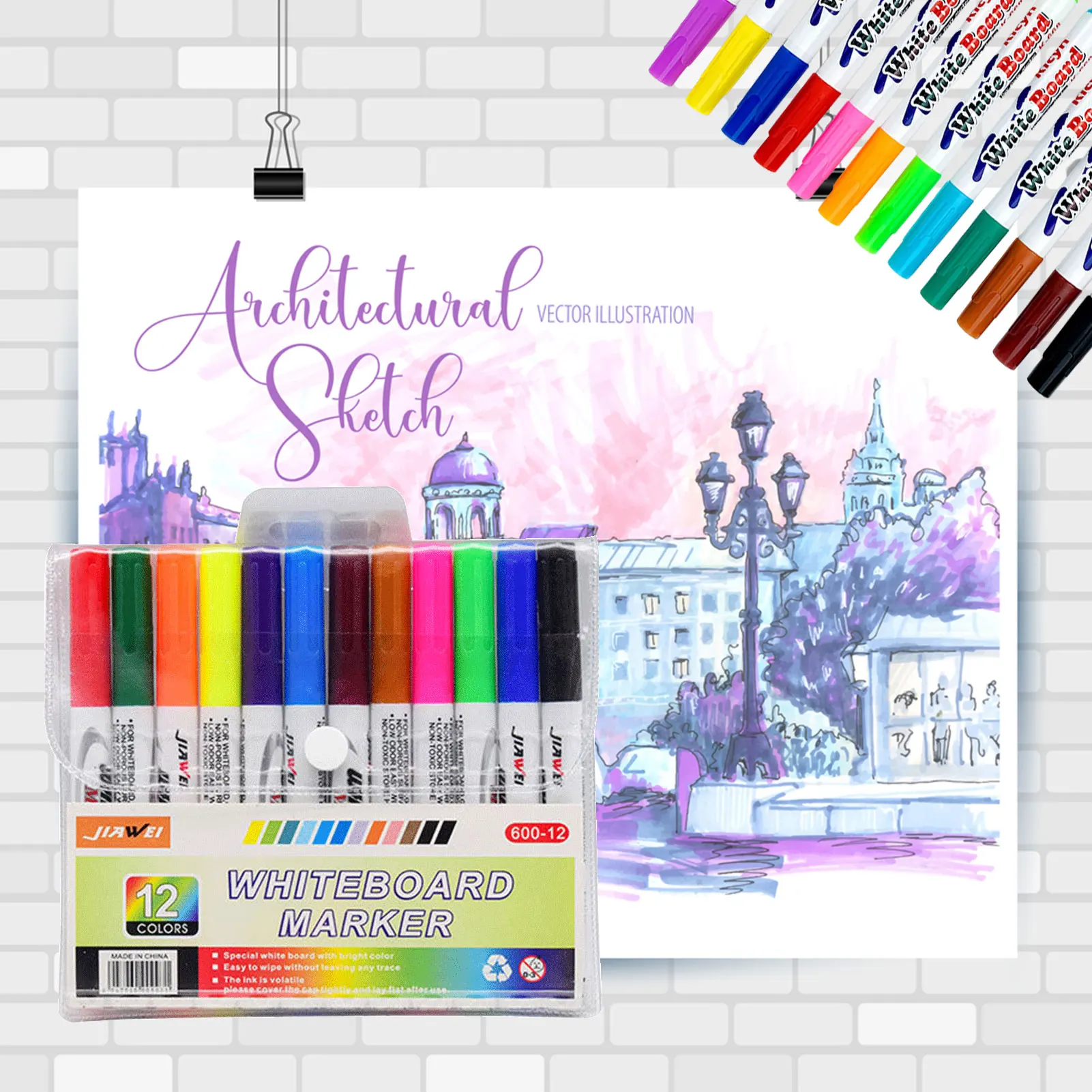 

Magical Water Painting Pen Magical Water Painting Whiteboard Pen 8/12 Pcs Doodle Water Floating Pens With A Ceramic Spoon DIY
