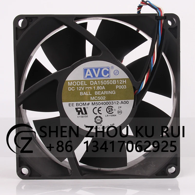 

Case Fan Dual Ball Bearing for AVC DA15050B12H 150x150x50mm 12V 1.8A 15050 High Airflow Inverter PWM Cooling Fan