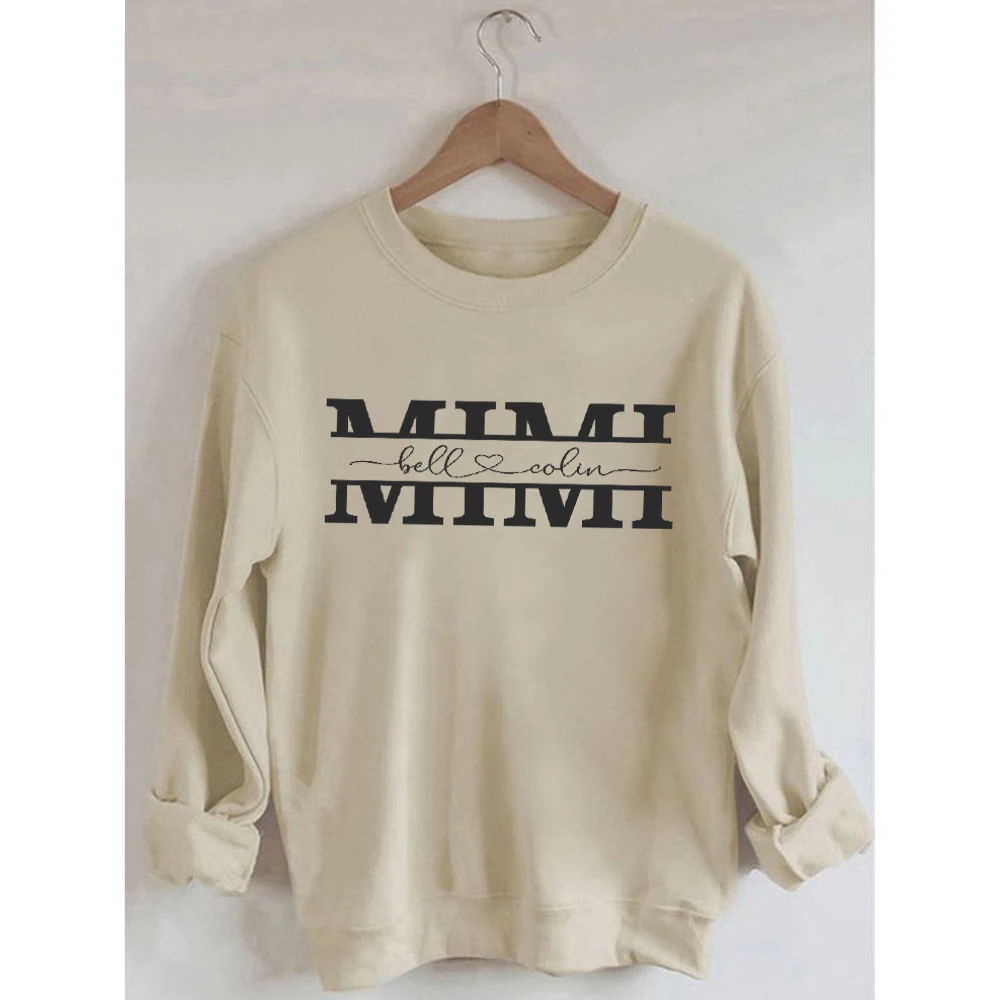 

Mothers Day Print Women's Cotton Female Cute Long Sleeves Sweatshirt