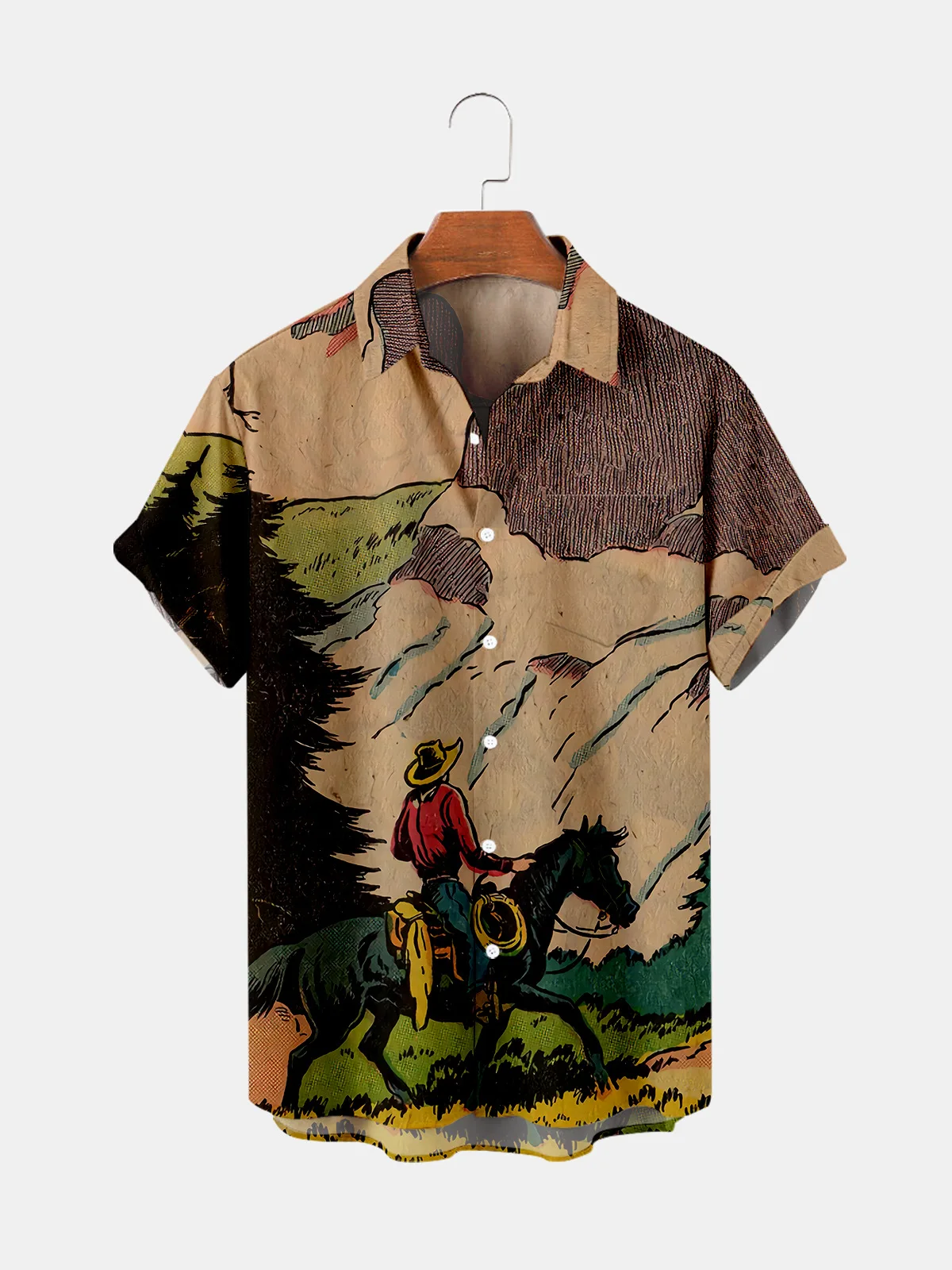 

Camiseta con estampado de vaquero Digital 3D para hombre, ropa de talla grande, estilo Vintage, con bolsillo, para verano