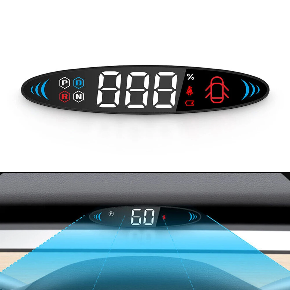 

HUD Auto Speedometer Head Up Display For Tesla Model 3/Y 2019-2023 Car Speed, Gear, Turn Signal, Battery Power, Door Reminder
