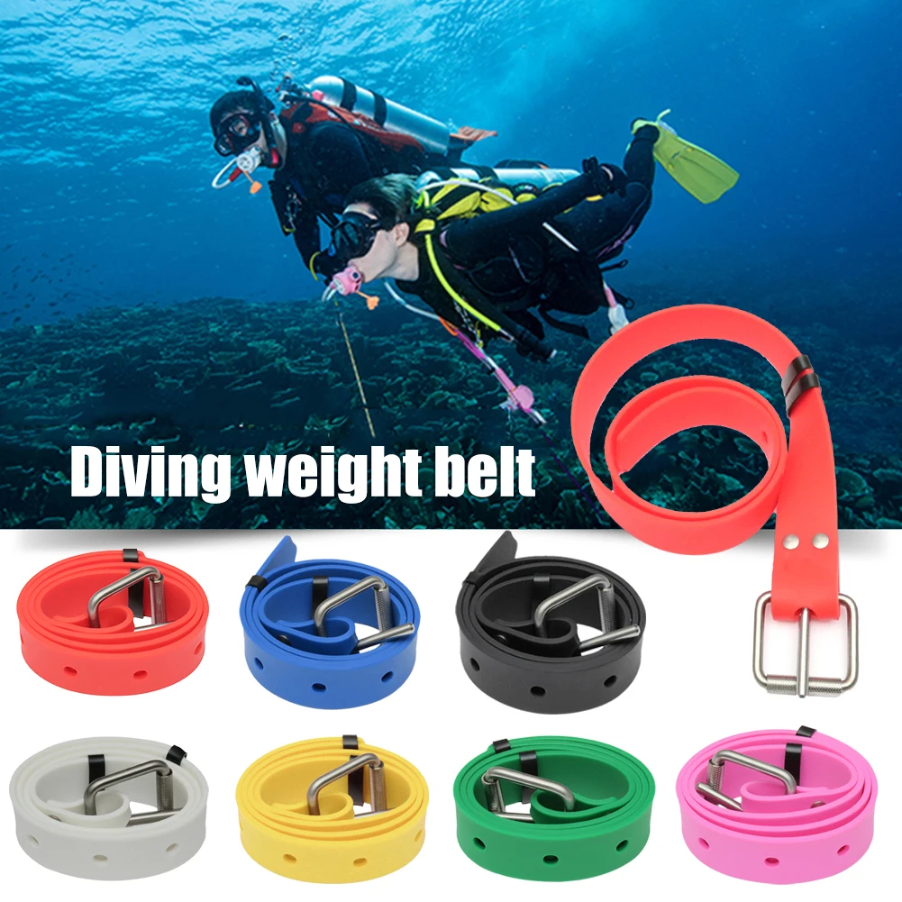 

1.3m Strong Silicone Diving Weight Belt Stainless Steel Quick Release Buckle Freediving Scuba Snorkeling Strap Fishing Hunting