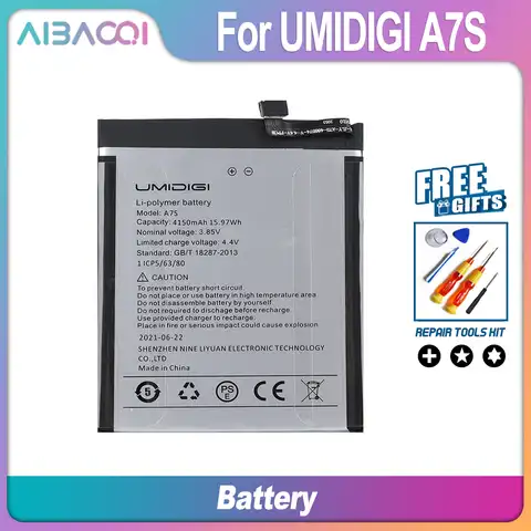 AiBaoQi 100% оригинальный для UMI UMIDIGI A7S аккумулятор 4150 мАч мобильный телефон запасная резервная батарея с инструментами для аккумулятора