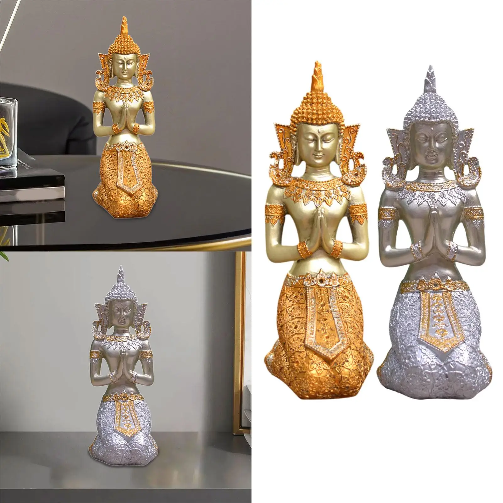 Статуя Будды тайская статуэтка фэн-шуй смола молитвенная статуя скульптура для