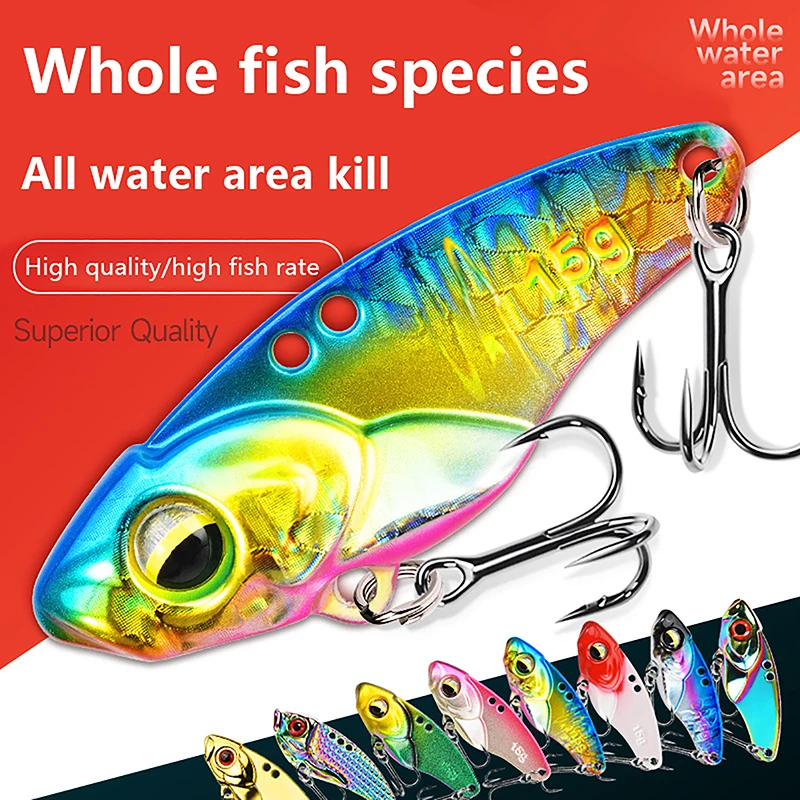 

1pcs 3.5-15g Metal Spinner Fishing Bait VIB Spoon Fishing Lure Crankbait Bass Artificial Hard Baits Cicada VIB Fishing Tackle