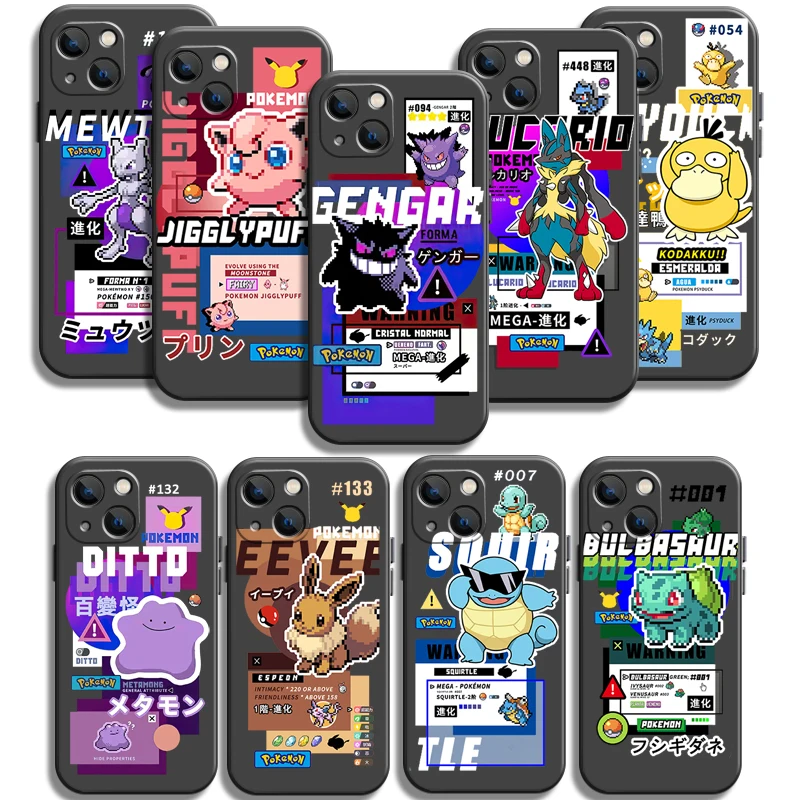 

Pokémon Design Phone Cases For iPhone 11 12 Pro MAX 6S 7 8 Plus XS MAX 12 13 Mini X XR SE 2020 Coque Back Cover Funda Carcasa