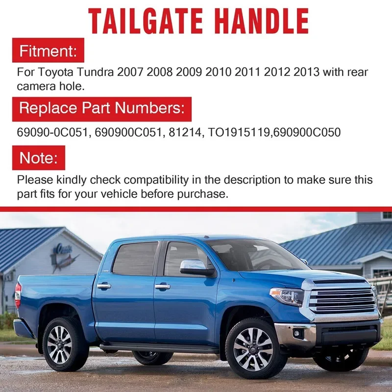 Рукоятка багажника с отверстием для камеры заднего вида Toyota Tundra 2007-13 690900C050 69090-0C051